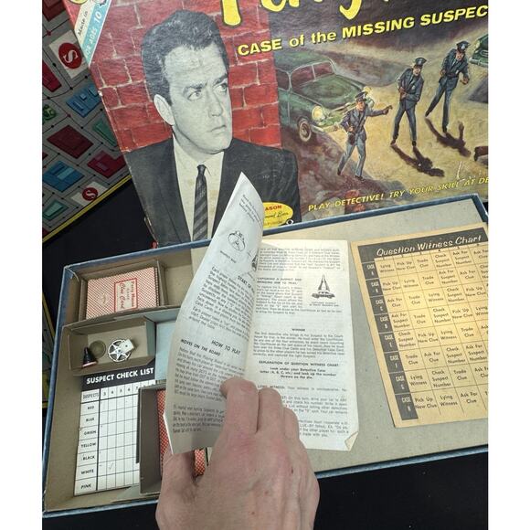 1959 Board game Perry Mason Game - Case of the Missing Suspect Nice! - Picture 11 of 13